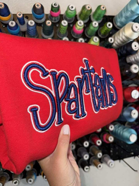 3D Puff Print Embroidered Crewneck