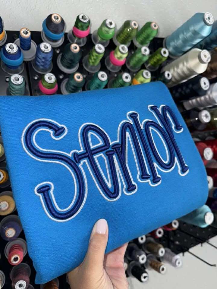 3D Puff Print Embroidered Crewneck