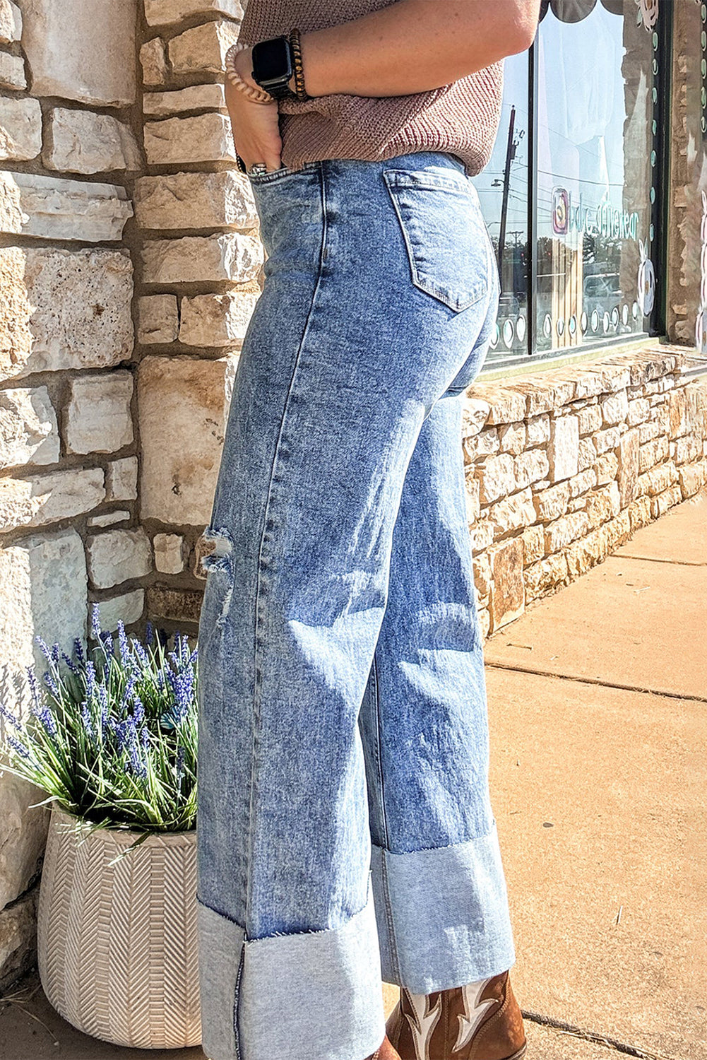 Blue Mineral Cuff Jeans RTS