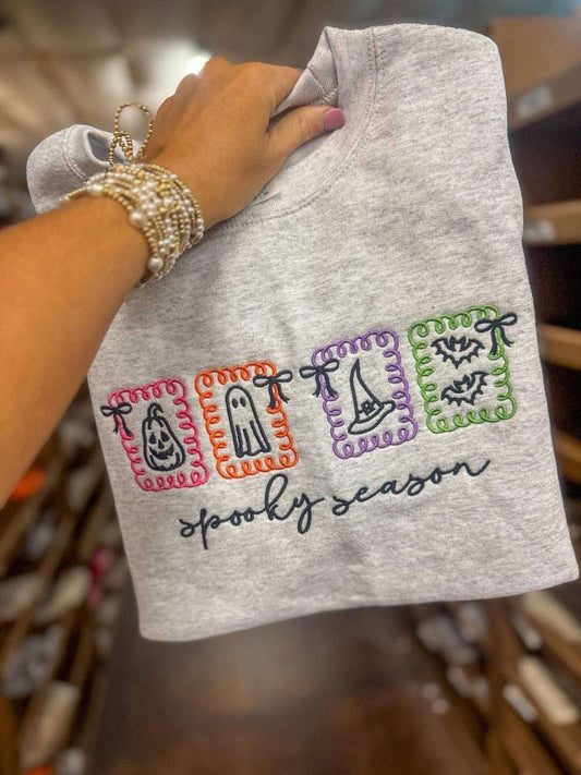 Spooky Season Embroidered Sweatshirt