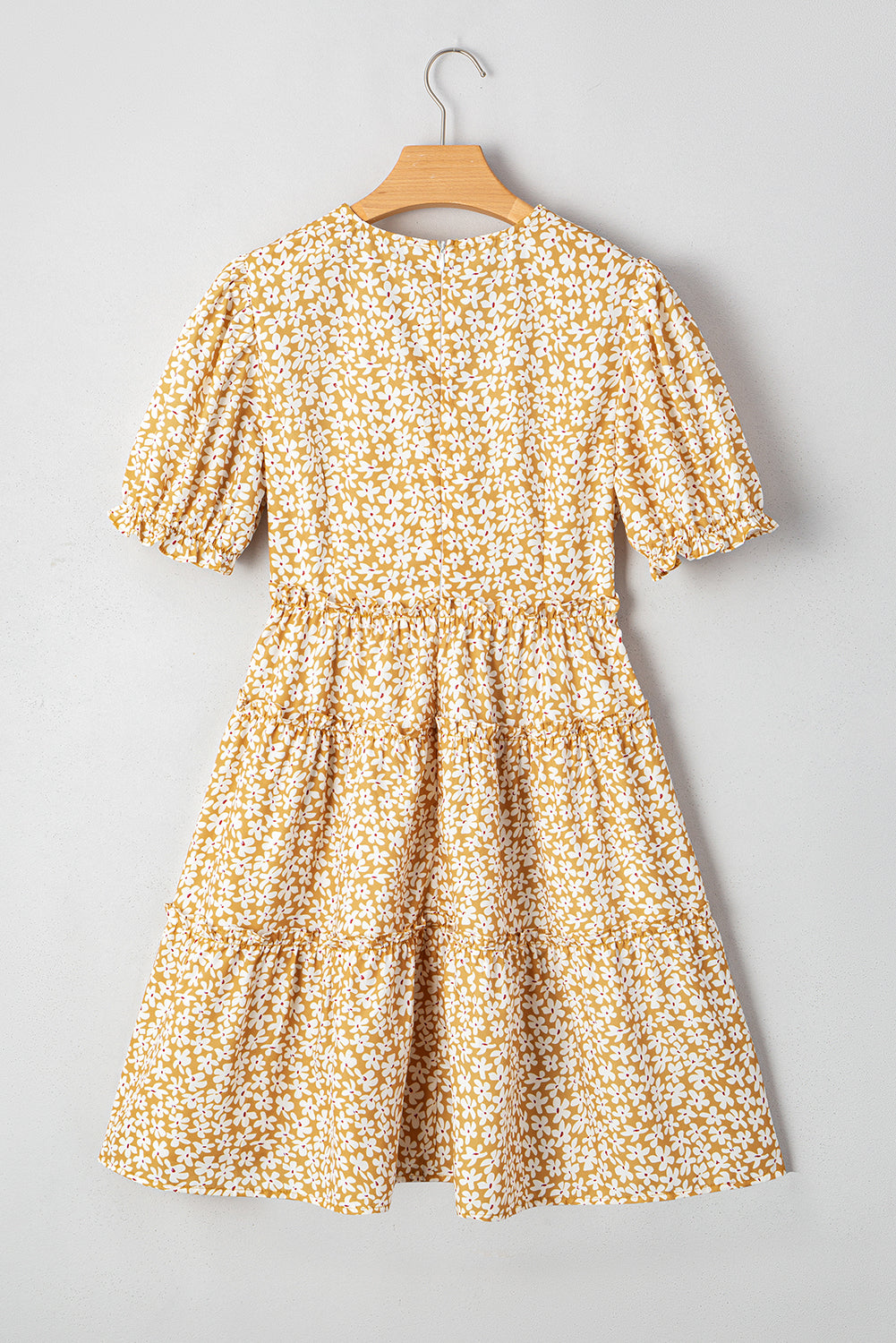 Yellow Floral Frilly Dress RTS