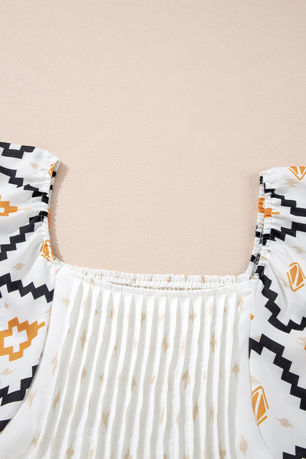 Beige Aztec Print Mini Dress RTS