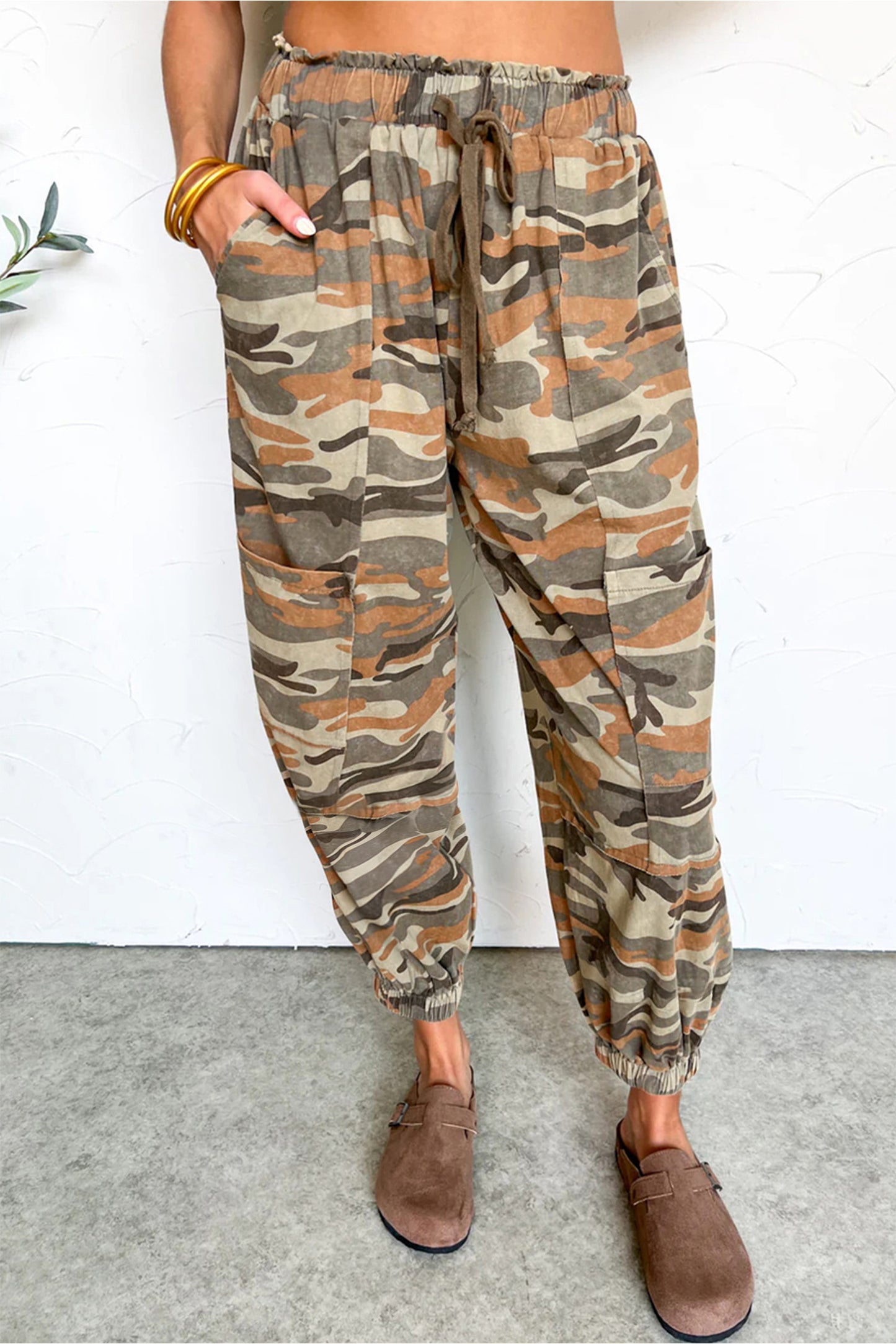 Green Camo Jogger Pants New RTS