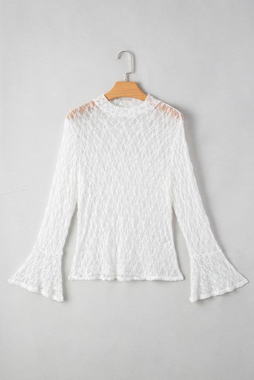 White Lace Bell Sleeve-OOTD
