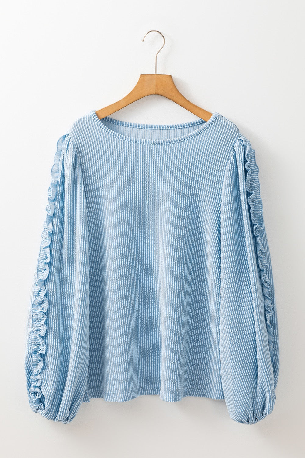 Blue Frilly Blouse RTS