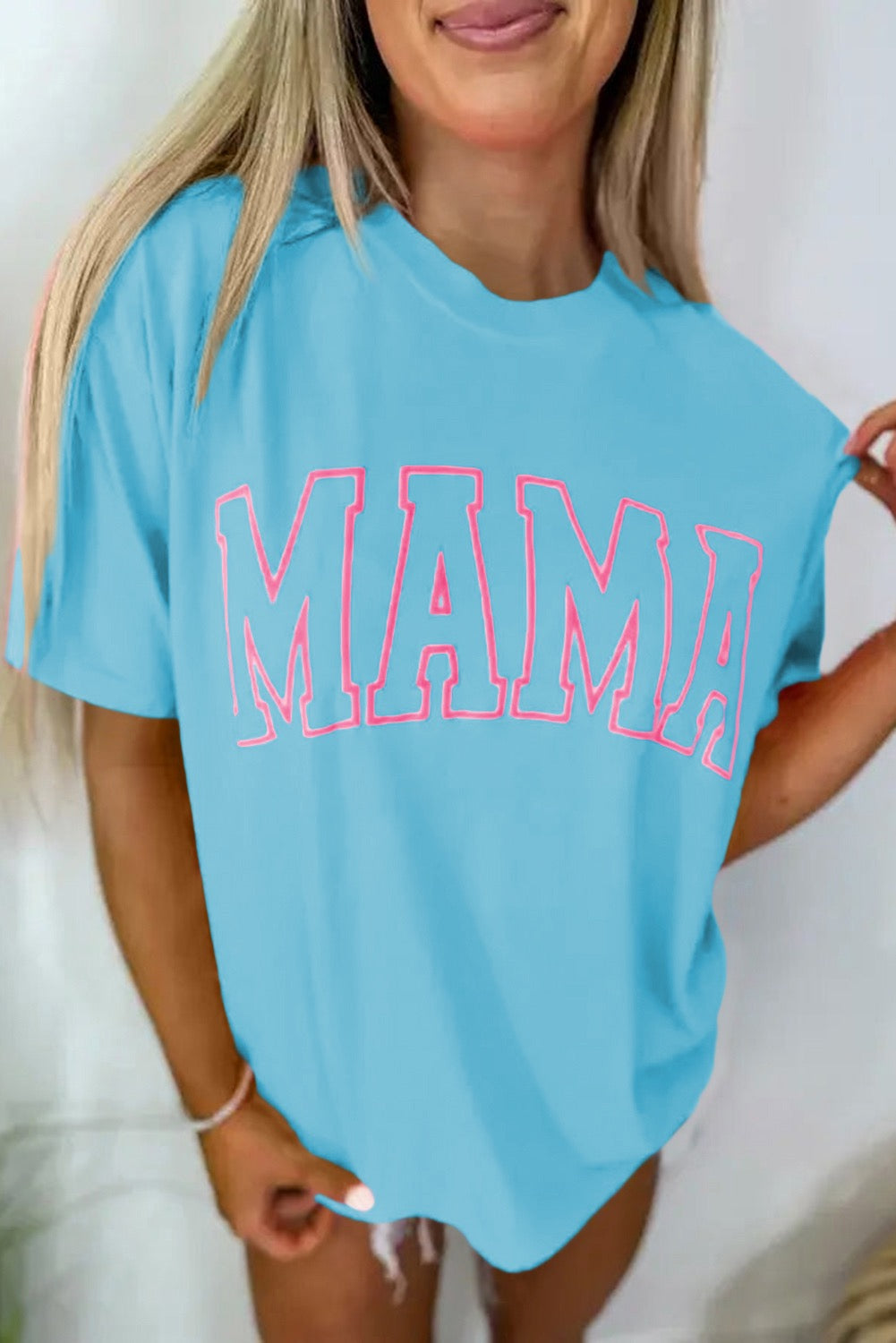 Neon Blue MAMA Graphic T RTS