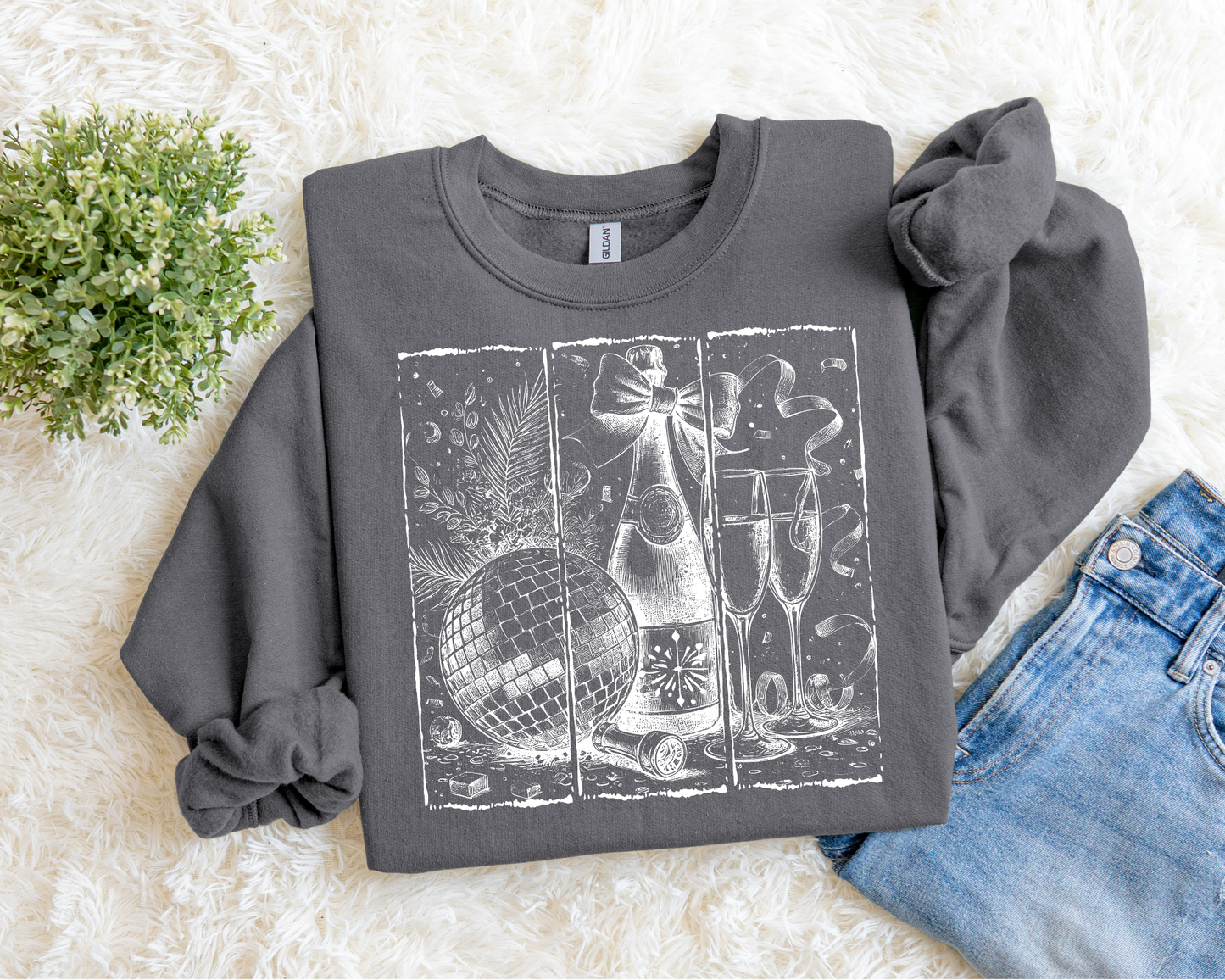 3 Panel New Years Sweatshirt.