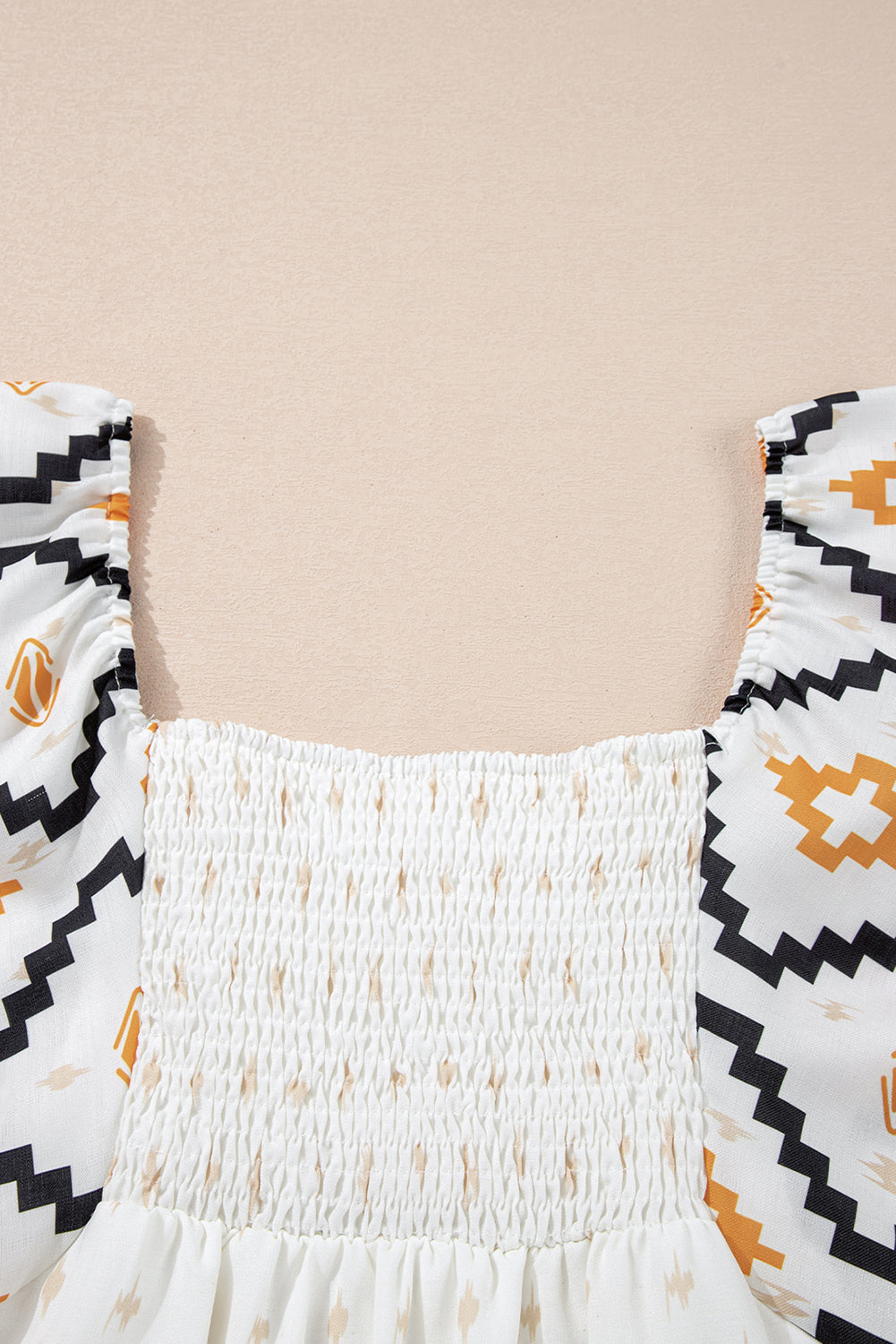 Beige Aztec Print Mini Dress RTS