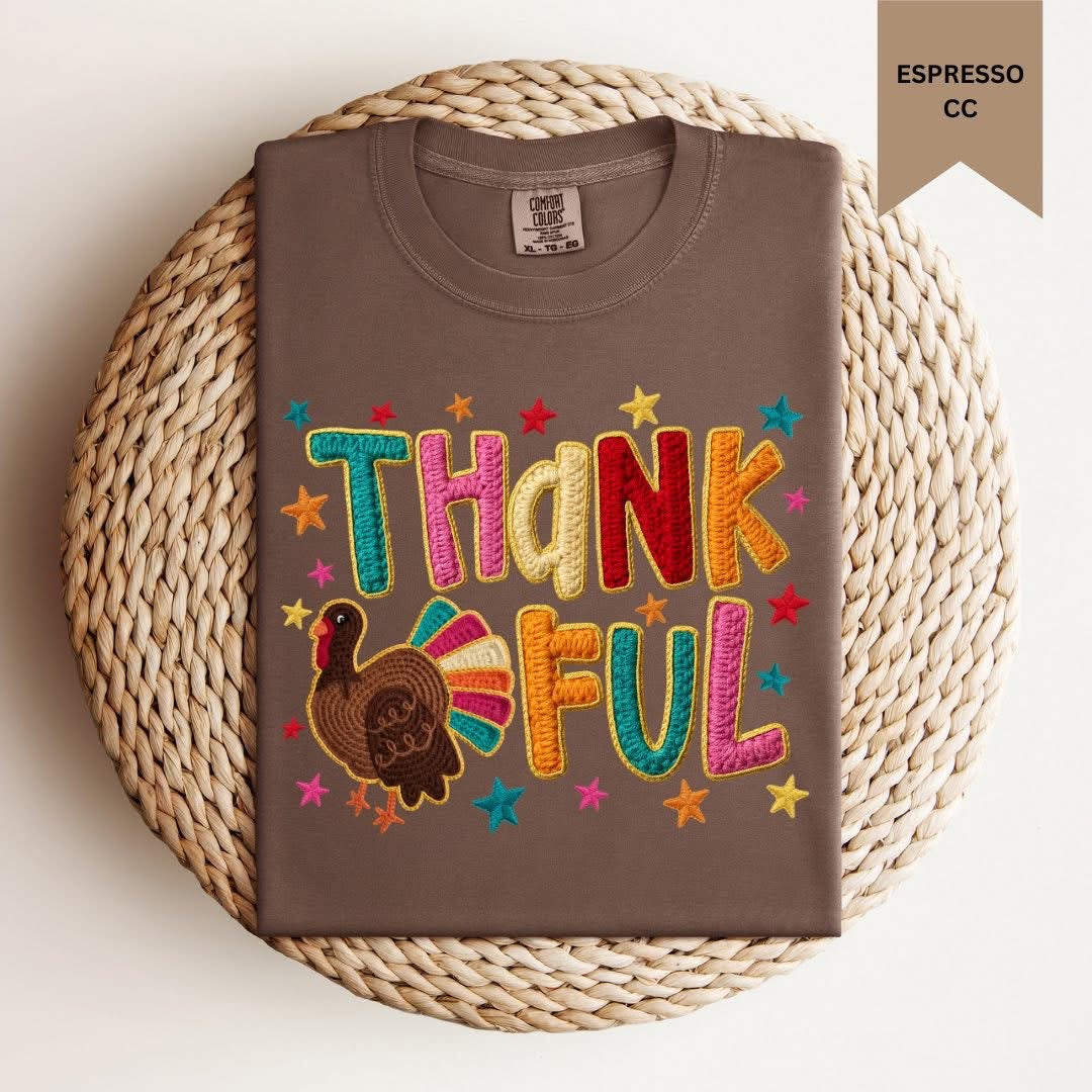 Thankful Faux Yarn Tee.