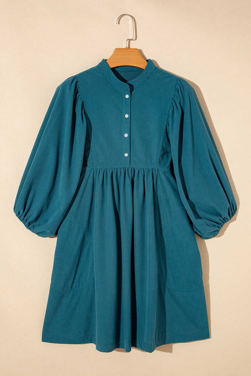Teal Corduroy Dress