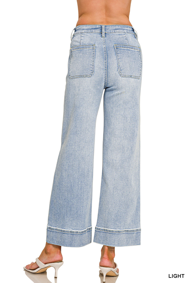 Light Wash Wide Leg Zenana Jeans