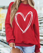 Red Reversible Love Mock Neck Sweatshirt RTS