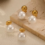 Pearl Ball Stud Earrings New RTS