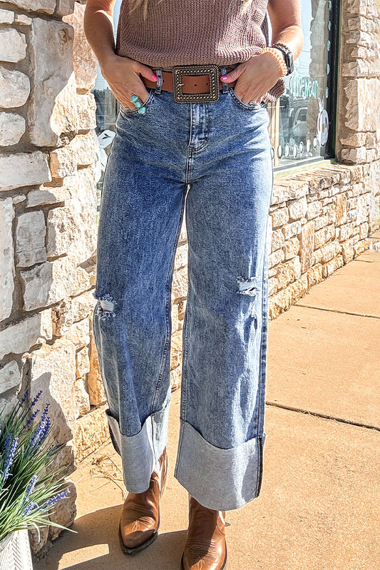 Blue Mineral Cuff Jeans RTS