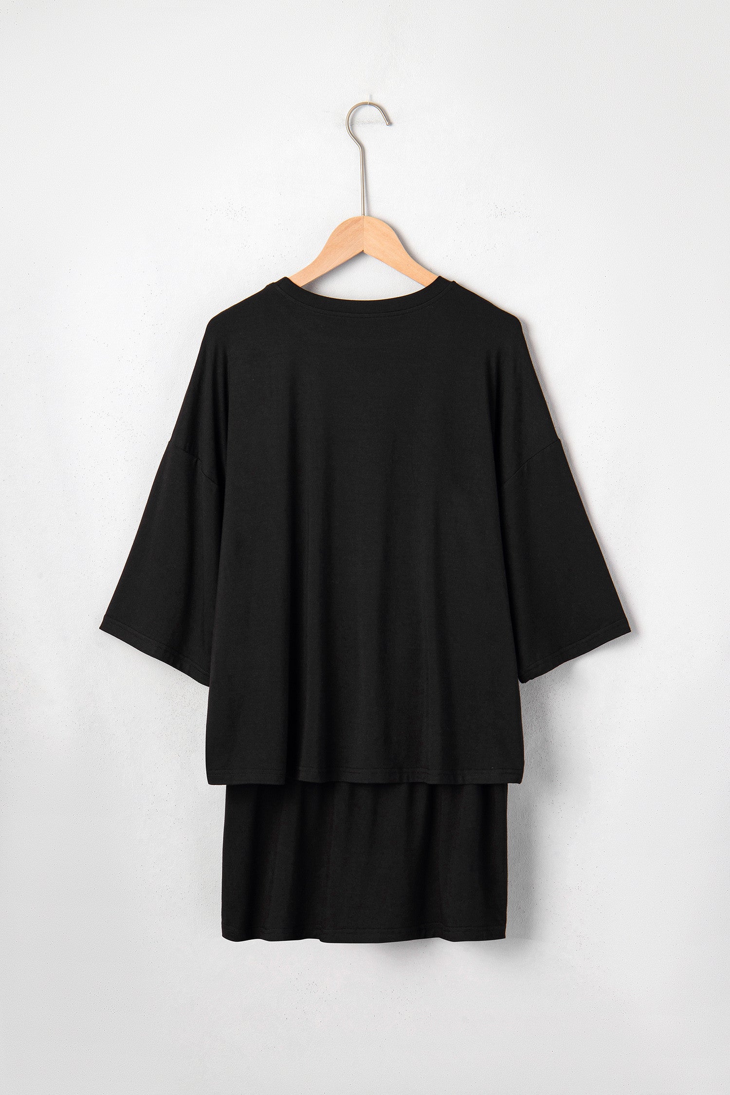 Black Wrap Skortie Set