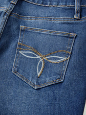 Patch Pocket Bootcut Jeans