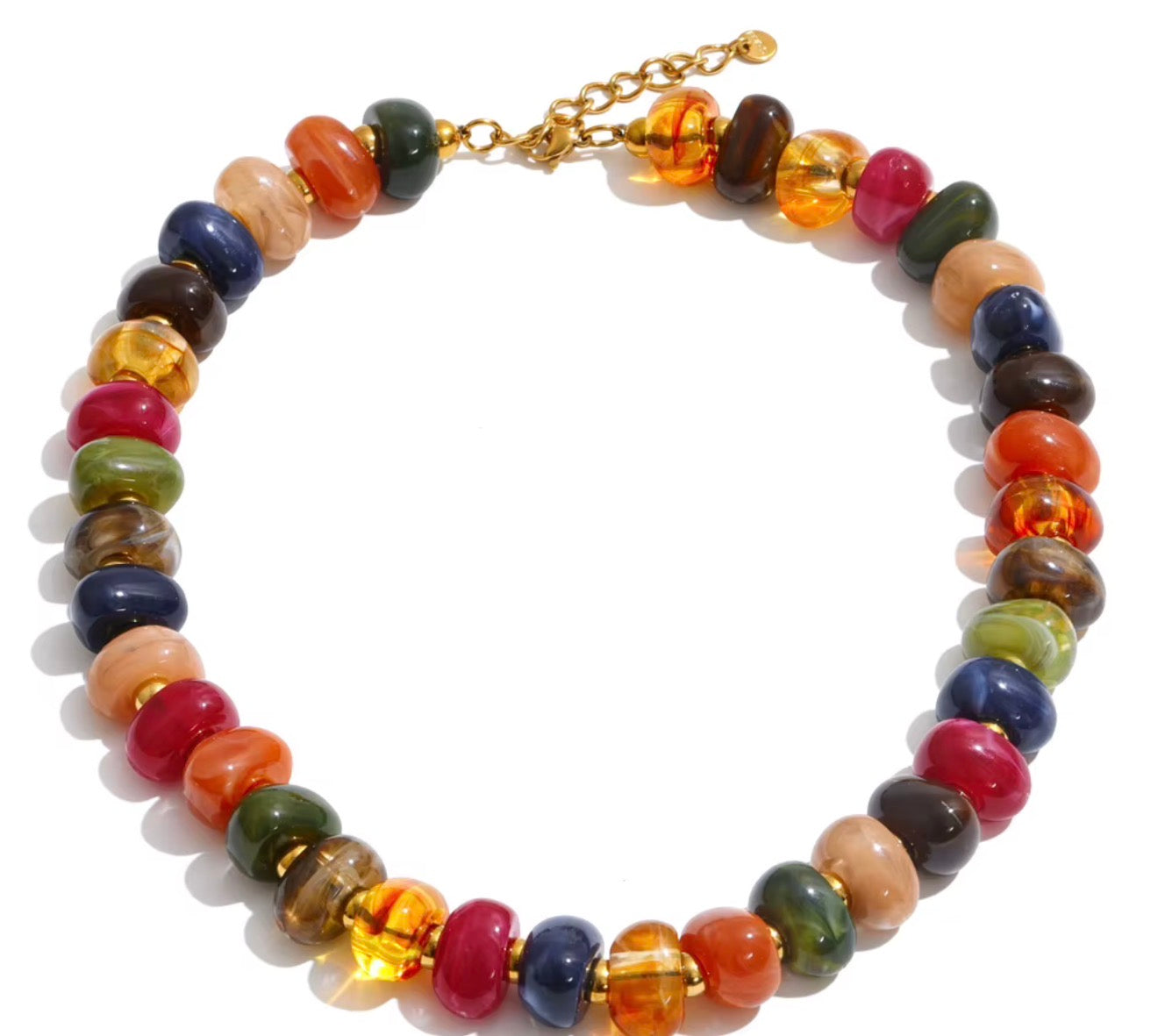 Fall Beaded Necklace & Bracelet
