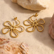 Floral Gold Plated Earrings New RTS