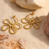 Floral Gold Plated Earrings New RTS