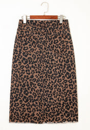 Leopard Midi Skirt