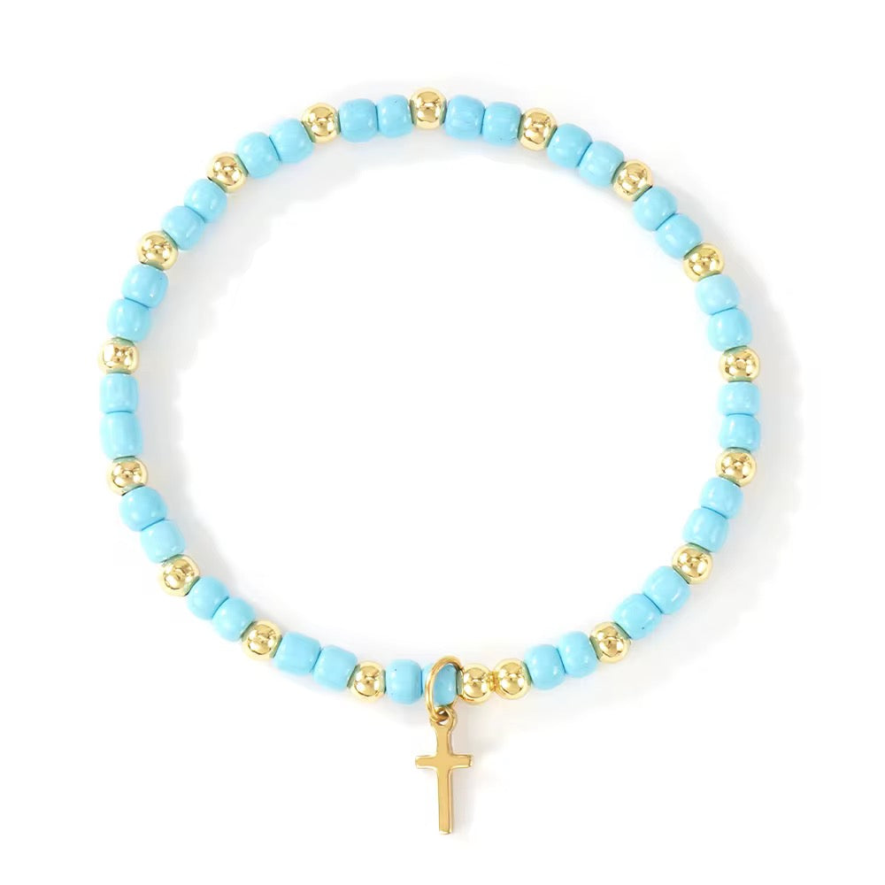 Cross Beaded Bracelet