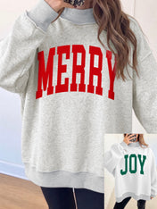 Merry/Joy Reversible Mock Neck Sweatshirt Full Run RTS
