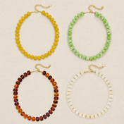 Natural Stone Fall Beaded Necklaces