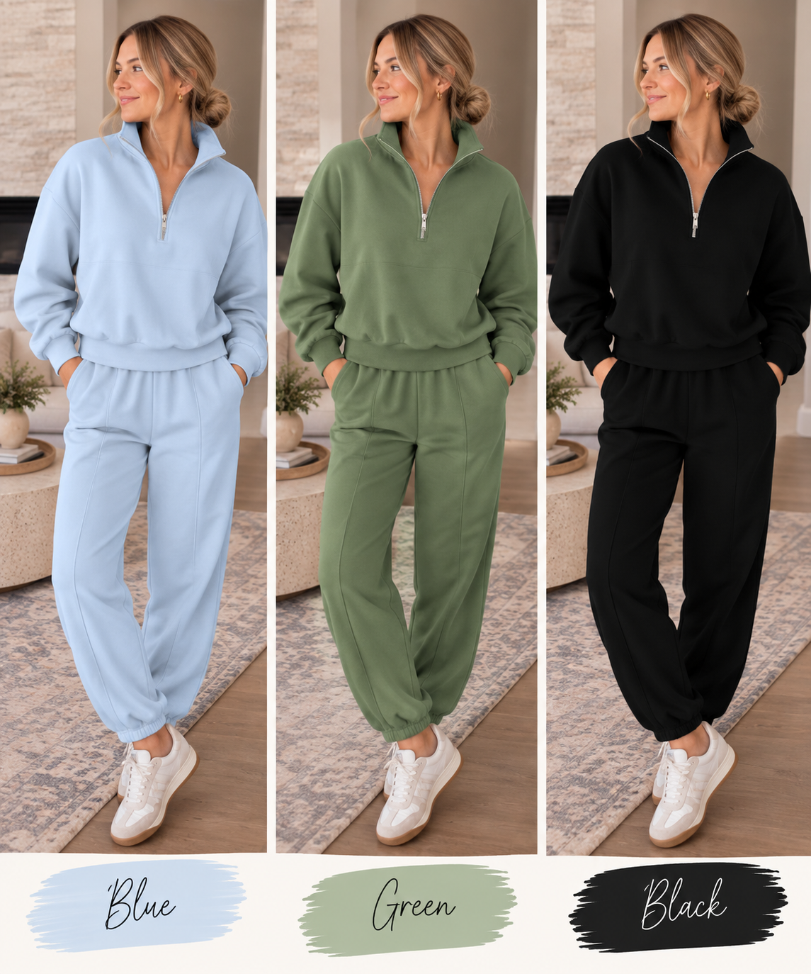 Half Zip Active Set *multiple colors*