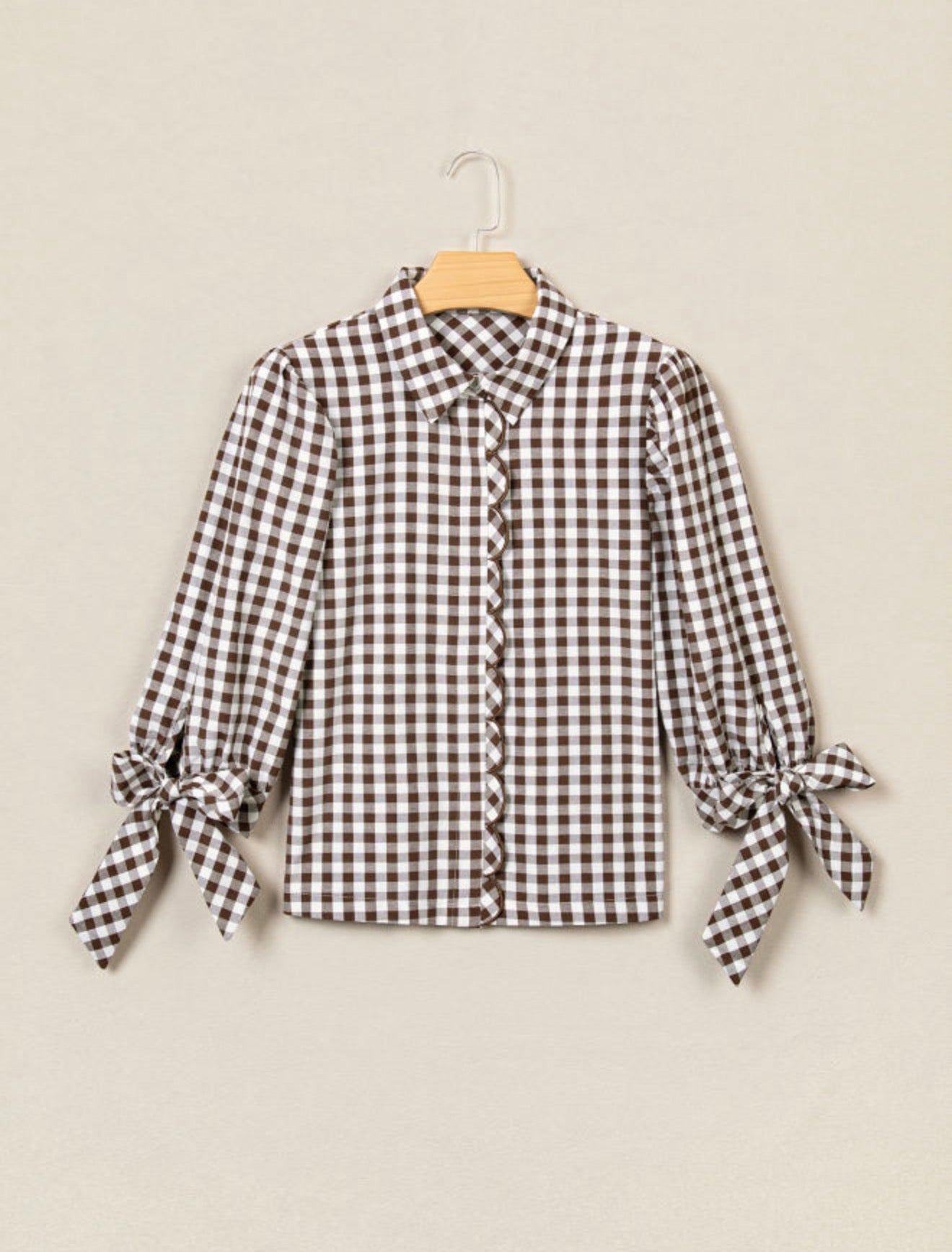 Button Brown Plaid Shirt