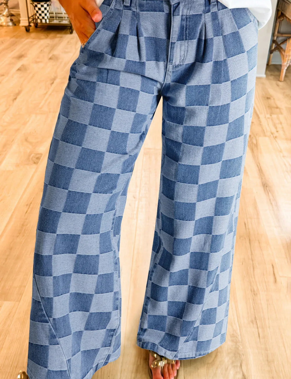 Checkered Jeans