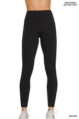 Brushed Microfiber Zenana Waistband Leggings