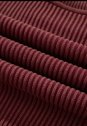 Drop Shoulder Ribbed Sweater