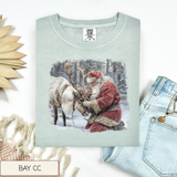 Vintage Santa And Reindeer Tee.