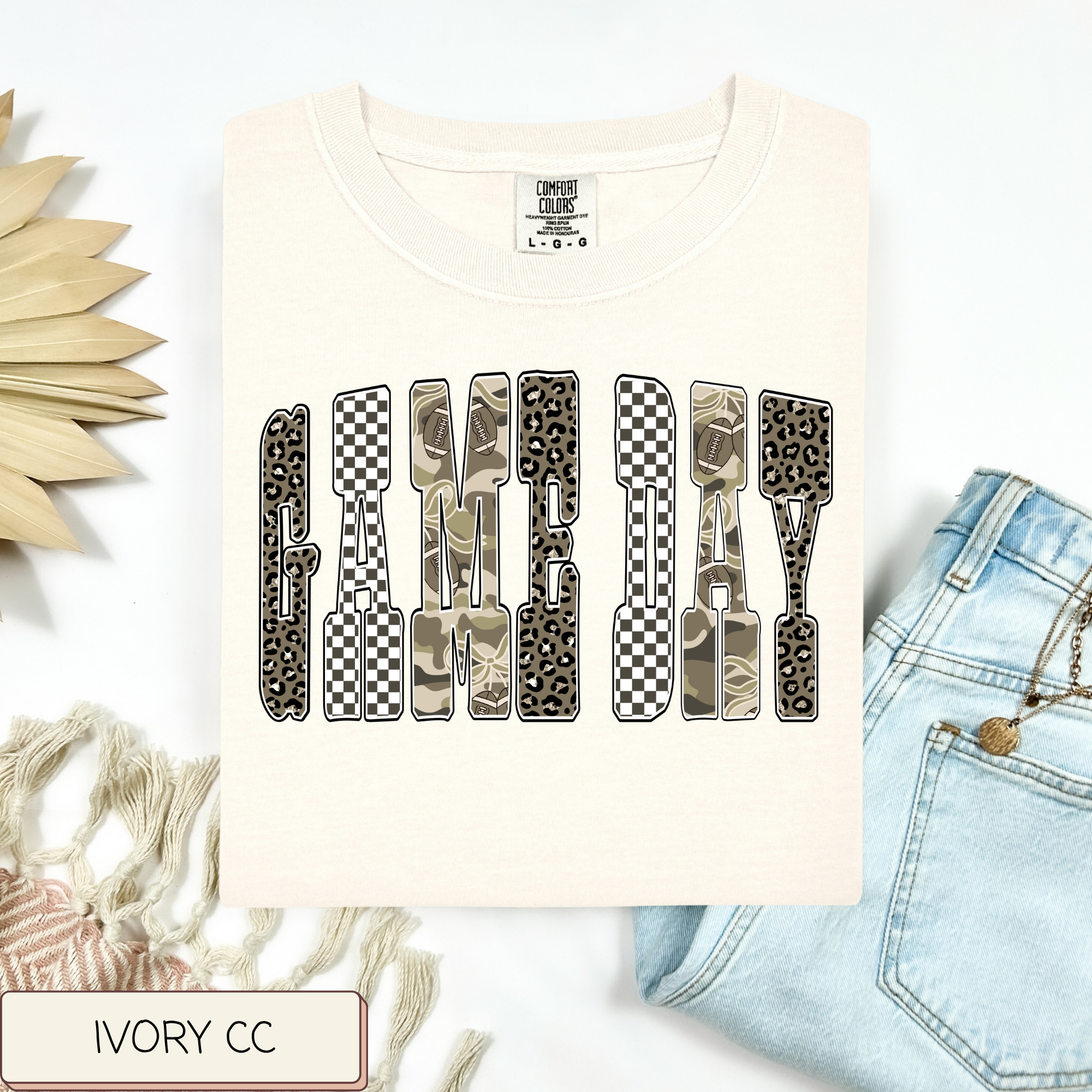 Leopard Checkered Camo Gameday Tee.
