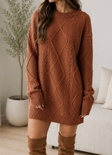 Cable Knit Sweater Dress Full Run RTS