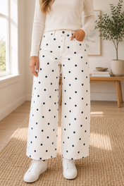Polka Dot Barrel Jeans
