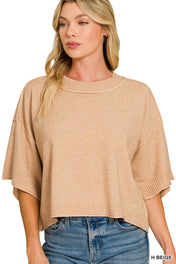 Mock Neck Boxy Sweater