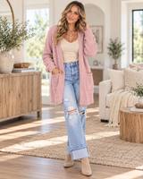 Pink Fuzzy Cardigan