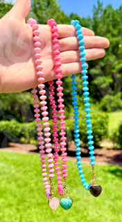 Trendy Heart Beaded Clasp Necklace