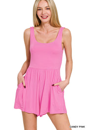 Double Layered Tank Romper Zenana RTS