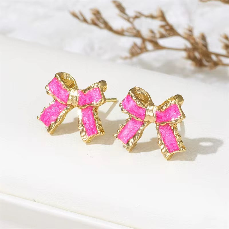 Mini Bow Stud Earrings
