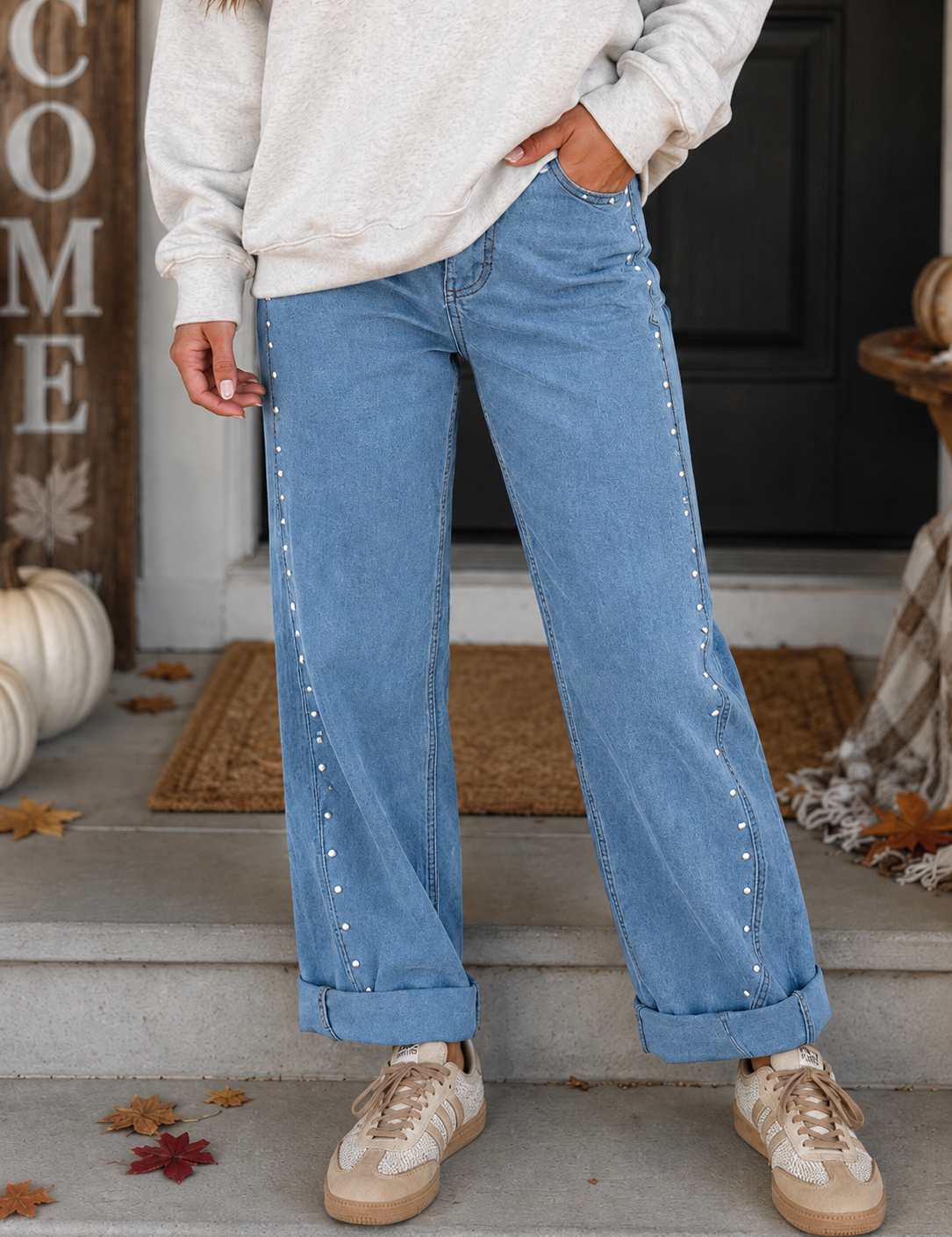 Rivet Ankle Jeans