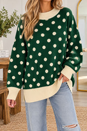 Polka Dot Ribbed Sweater