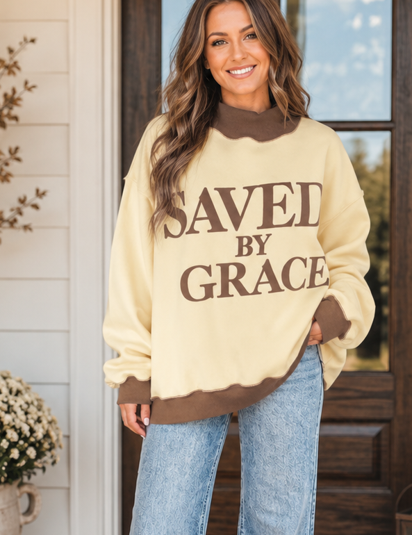 Saved By Grace Oversized Sweatshirt