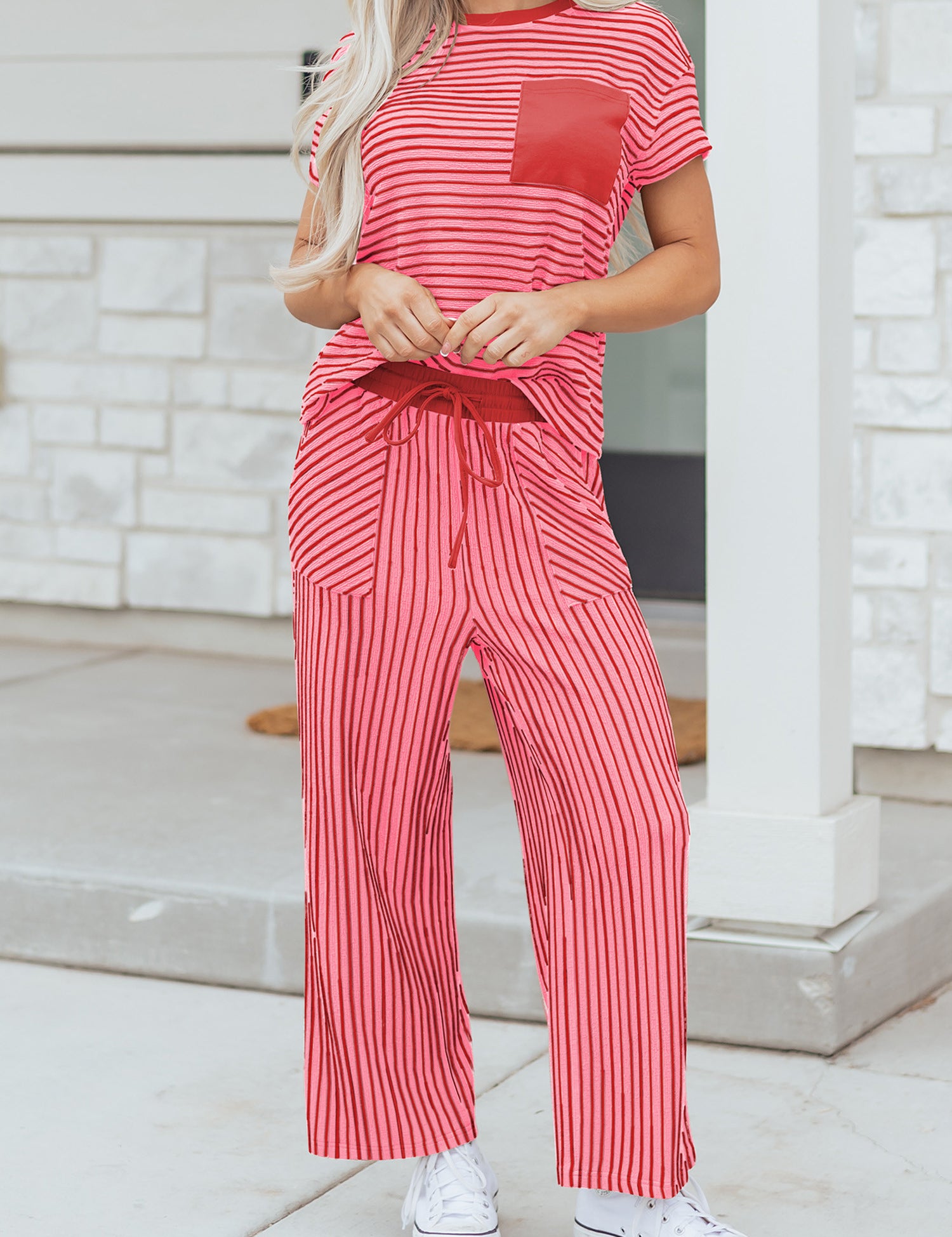 Stripe Drawstring Set