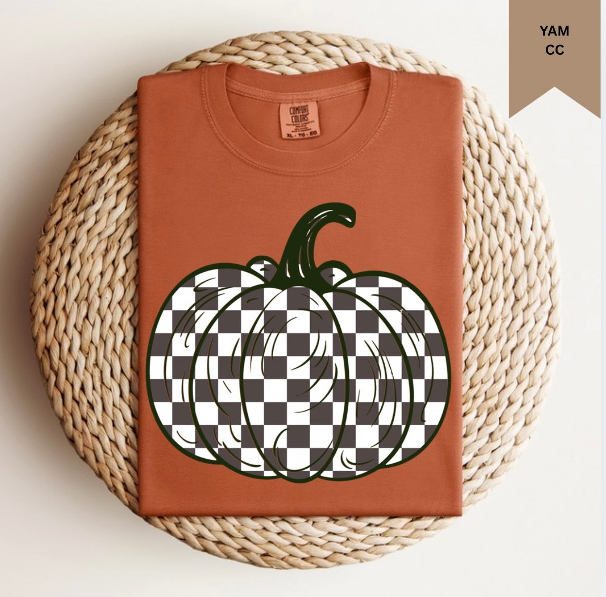 Checkered Pumpkin Tee.