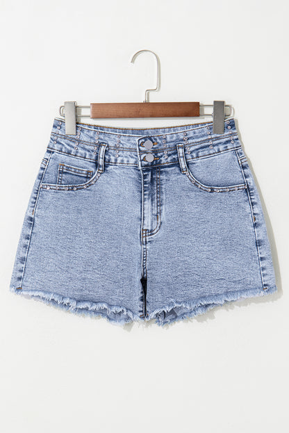 Rhinestone High Waist Denim Bottoms RTS