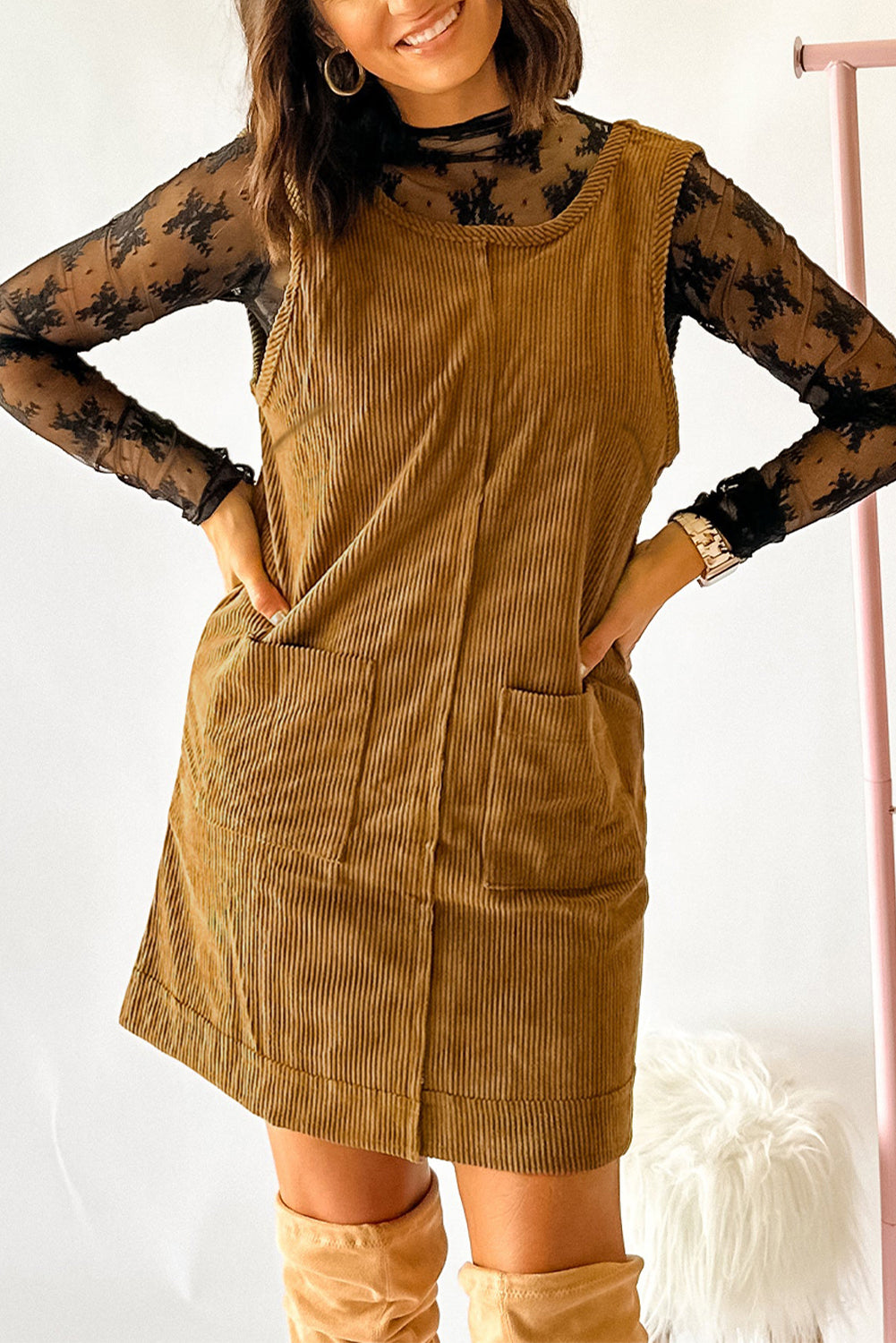 Corduroy Mini Dress