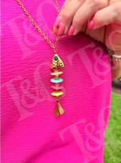 Resin Long Fish Necklace New RTS
