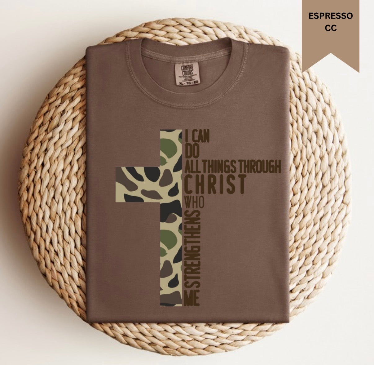 I Can Do All Things Camo Tee.